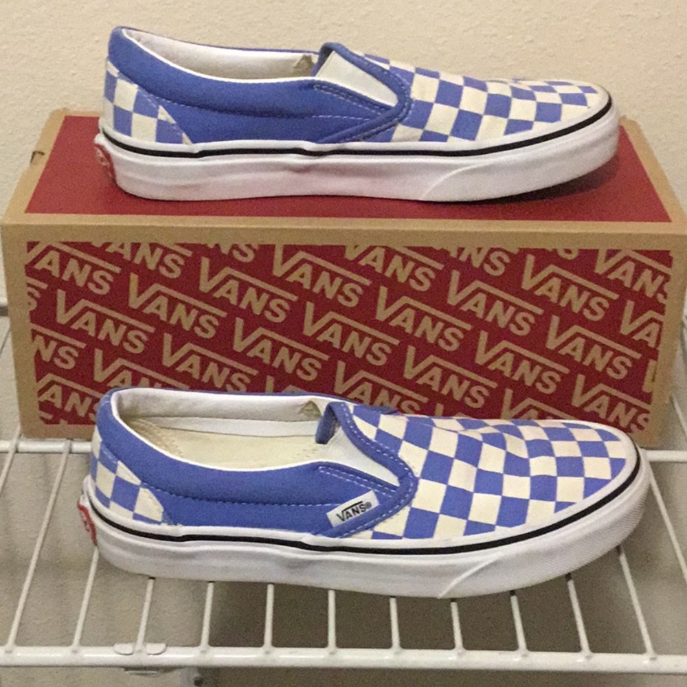 Blue Checkered vans